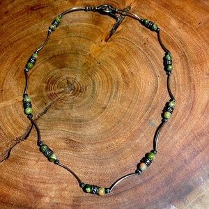 Handmade Unakite Beaded Necklace